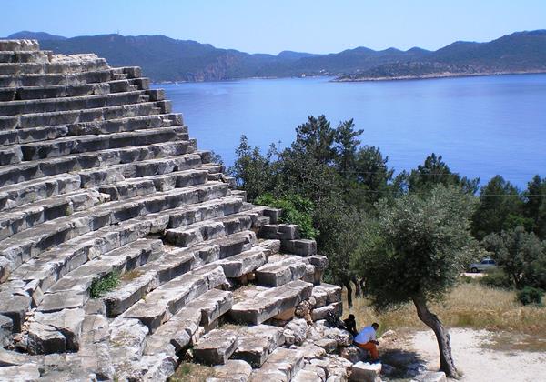 Ruins of an amphitheatre in Antiphellos
